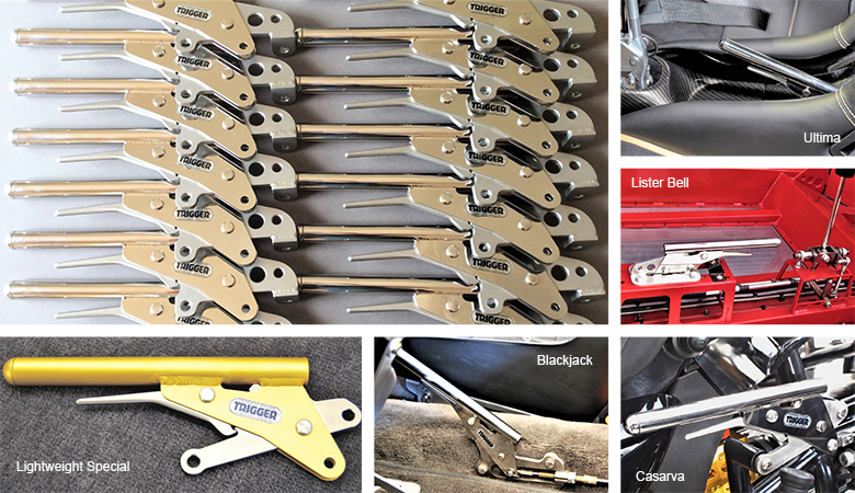 Trigger Handbrakes. Lister Bell, Ultima, Casarva, Blackjack, Lightweight